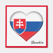 Slowakije Hart & Slowaakse vlag, vakantie / sport Magneet (Voorkant)