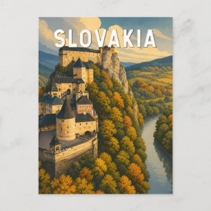 Slowakije Illustratie Reis Kunst Vintage Briefkaart