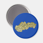 Slowakije Kaart Magnet Magneet (Voorkant / Achterkant)