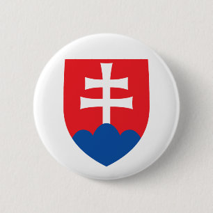 Slowakije land wapen wapenschild symbool embleem k ronde button 5,7 cm