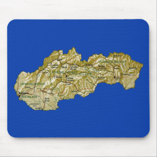 Slowakije Map Mousepad Muismat