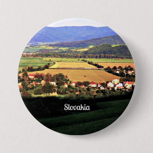 Slowakije Ronde Button 7,6 Cm (Voorkant)