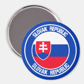 Slowakije Round Emblem Magneet (Voorkant / Achterkant)