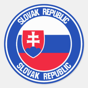 Slowakije Round Emblem Ronde Sticker