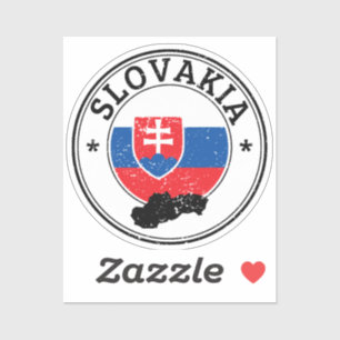 Slowakije Seal Sticker Ronde Vlag Voor Laptop Boek