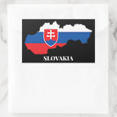 SLOWAKIJE SILHOUET, GEËTIKETTEERD, RECHTHOEKIGE STICKER (Tas)