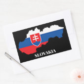 SLOWAKIJE SILHOUET, GEËTIKETTEERD, RECHTHOEKIGE STICKER (Envelop)