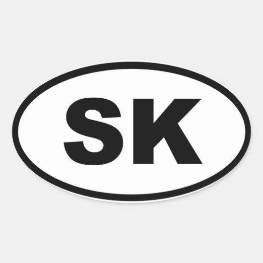Slowakije SK Europees Ovale Sticker (Voorkant)