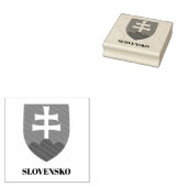 Slowakije (Slovensko) Wapenschild Houten Stempel (Gestempeld)