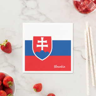 Slowakije & Slowaaks Vlag partij mode/sport fans Servet