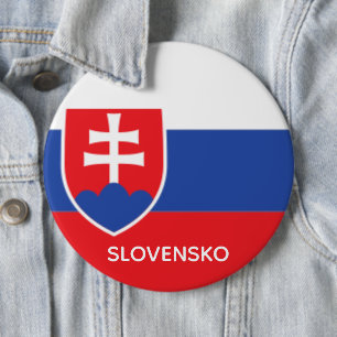 Slowakije Slowaakse Vlag Embleem Europa Ronde Button 6,0 Cm