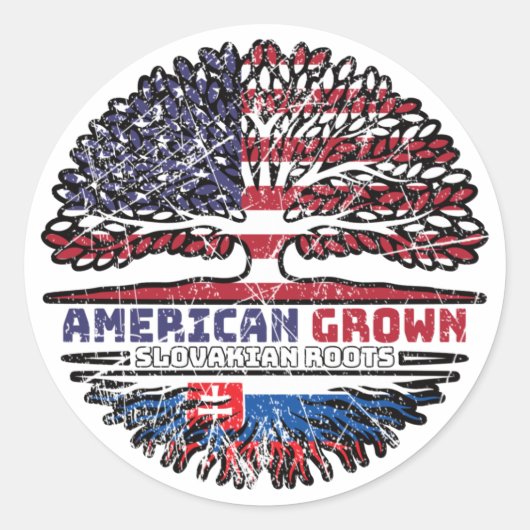Slowakije Slowakije - Verenigde Staten Verenigde S Ronde Sticker (Voorkant)