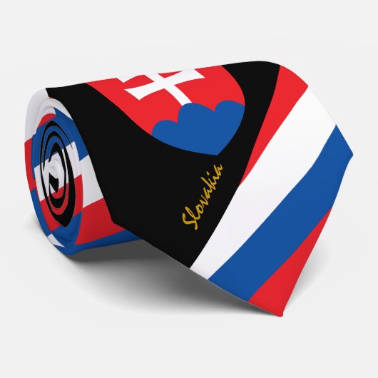 Slowakije Stripes Stropdas, bedrijf Slowakije vlag Stropdas (Opgerold)