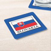 Slowakije Vierkante Kartonnen Onderzetter (Schuin)