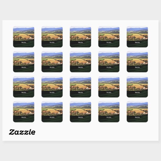 Slowakije Vierkante Sticker (Vel)