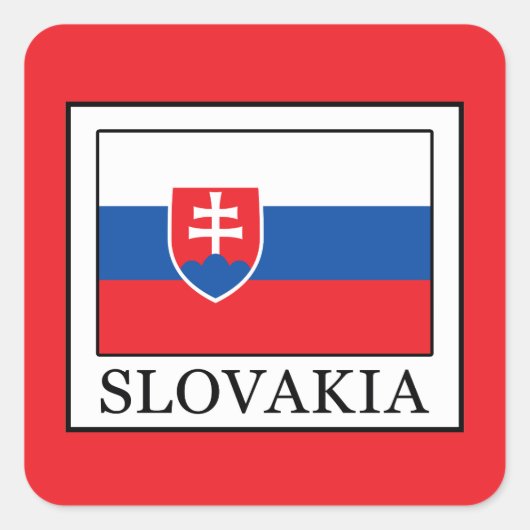 Slowakije Vierkante Sticker (Voorkant)