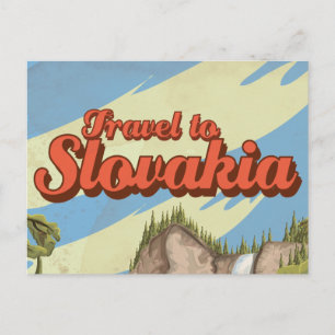 Slowakije vintage reisposter briefkaart