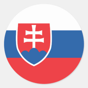 Slowakije Vlag Classic Ronde Sticker