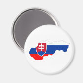 slowakije vlag silhouet magneet (Voorkant / Achterkant)