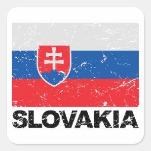 Slowakije Vlag Vierkante Sticker