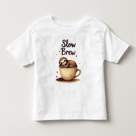 slowbrew koffiesleuf kinder shirts (Voorkant)