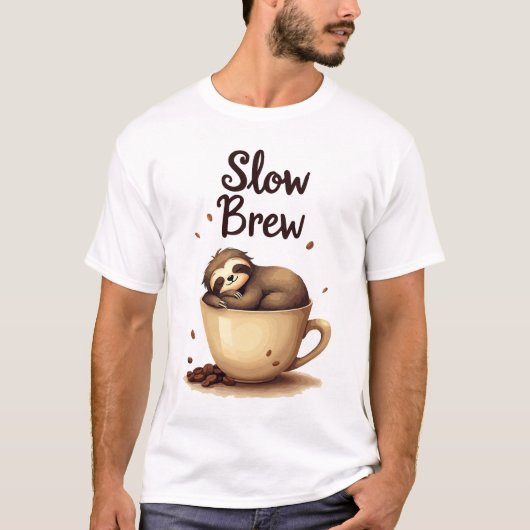 slowbrew koffiesleuf t-shirt (Voorkant)