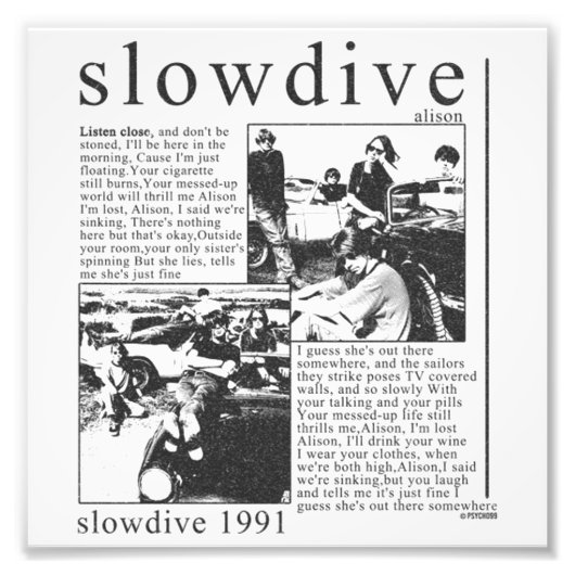 slowdive 3 foto afdruk (Voorkant)