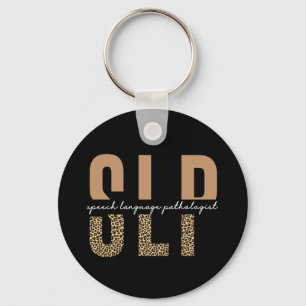 SLP-cheetah-afdrukcadeau Spraaktaalpatholoog Sleutelhanger