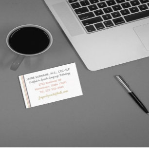 SLP-kaarten! Speech Therapy Visitekaartjes