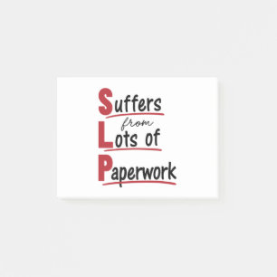SLP lijdt onder veel papierwerkspraaktherapie Post-it® Notes