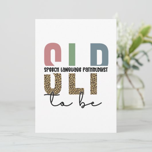SLP om te worden - Toekomsttaal Patholoog cadeau Kaart (Staand voorkant)