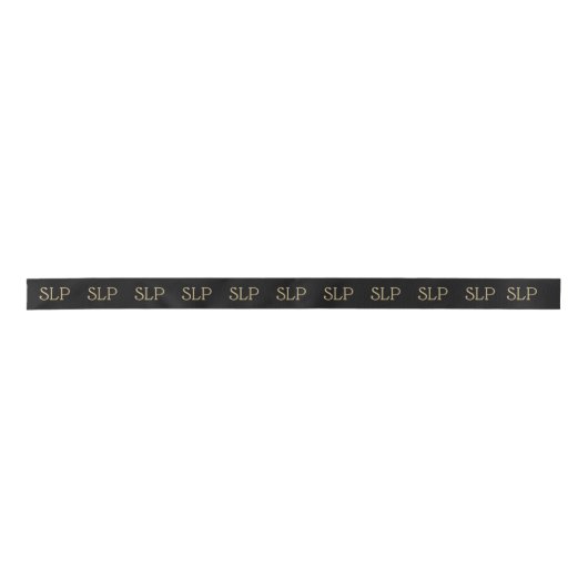 SLP Ribbon (zwart en goud) Lint (Voorkant)