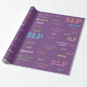 SLP (Speech language pathologist)-inpakpapier Cadeaupapier (Uitgerold)