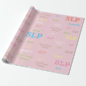 SLP (Speech language pathologist)-inpakpapier Cadeaupapier (Uitgerold)