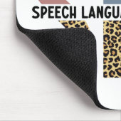 SLP Speech Patholoog Leopard Print Typografie Muismat (Hoek)
