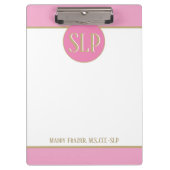 SLP (Spraakpatholoog) aangepast klembord! Klembord (Voorkant)