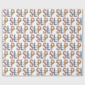 SLP Spraaktaal Patholoog Retro Patroon Cadeaupapier (Vlak)