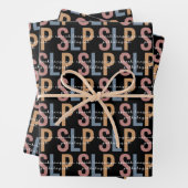 SLP Spraaktaal Patholoog Retro Patroon Inpakpapier Vel (In situ)