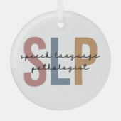 SLP-spraaktaalpatholoog Retro Glas Ornament (Voorkant)
