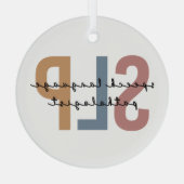 SLP-spraaktaalpatholoog Retro Glas Ornament (Achterkant)