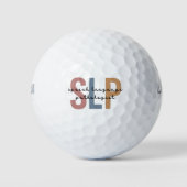 SLP-spraaktaalpatholoog Retro Golfballen (Voorkant)