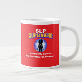 SLP superheld aangedreven door cafeïne en fono... Extra Grote Beker