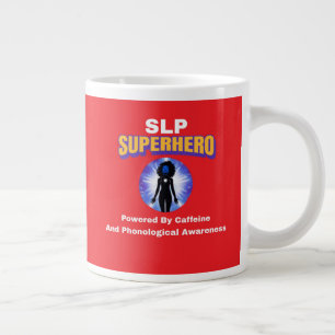 SLP superheld aangedreven door cafeïne en fono... Extra Grote Beker