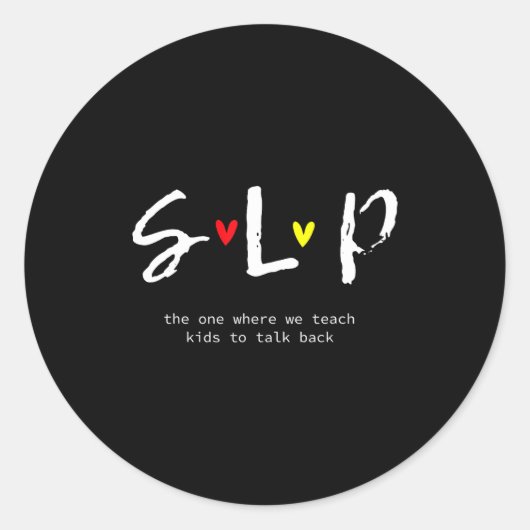 Slp Teacher Shirts Speech Language Pathologist Gif Ronde Sticker (Voorkant)