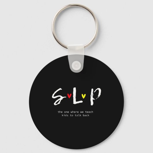 Slp Teacher Shirts Speech Language Pathologist Gif Sleutelhanger (Voorkant)