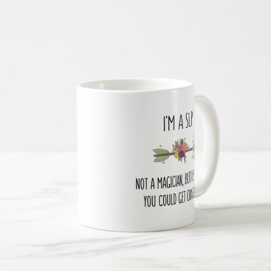 SLP Voix Langue Pathologiste Cadeau Café Mug (Devant droit)