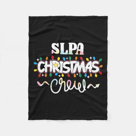 Slpa Christmas Crew Speech Pathology Istant Xma Fleece Deken (Voorkant)