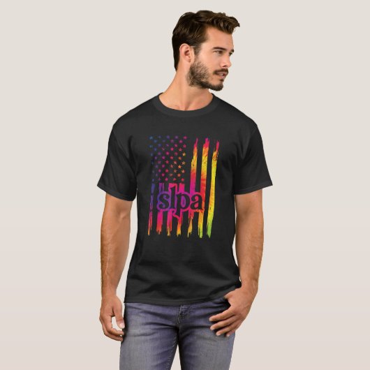 Slpa Us Flag Speech Language Pathology Assistant T-shirt (Voorkant volledig)