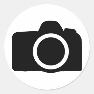 SLR Camera pictogram Ronde Sticker