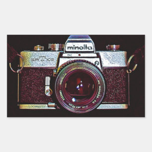 SLR handmatige camera Rechthoekige Sticker